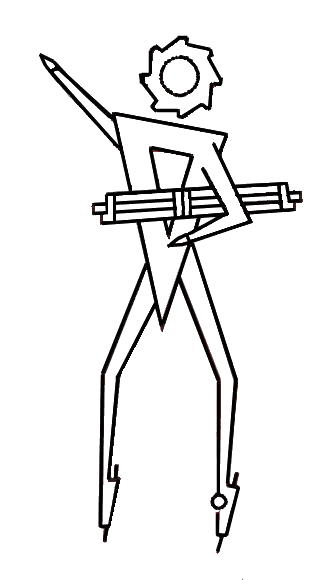 Stick Man Holding Design Tools